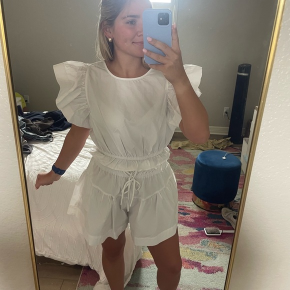 Source Unknown White Ruffle Sleeve Set - Picture 3 of 4